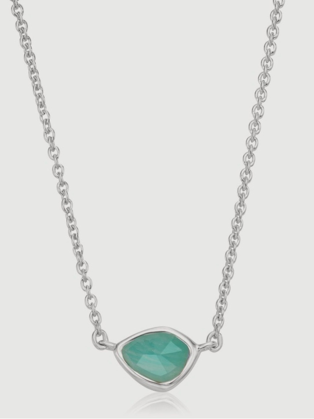 MONICA VINADER Silver Necklace with Amazonite